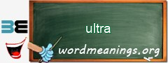 WordMeaning blackboard for ultra